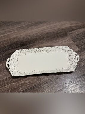 White Ceramic tea snack tray